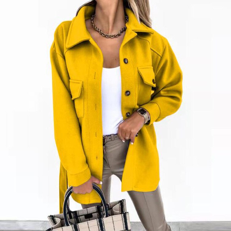 Damska koszula wierzchnia zapinana na guziki-Shirts for women-Olave