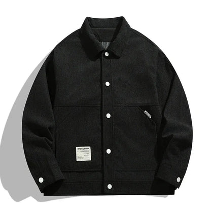 Damska koszula wierzchnia zapinana na guziki z naszywanymi kieszeniami-Jacket for women-Olave
