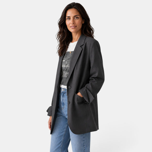 Damska marynarka oversize z dwoma guzikami-Blazer for Women-Olave