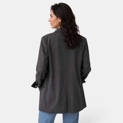 Damska marynarka oversize z dwoma guzikami-Blazer for Women-Olave