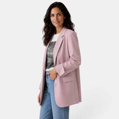 Damska marynarka oversize z dwoma guzikami-Blazer for Women-Olave