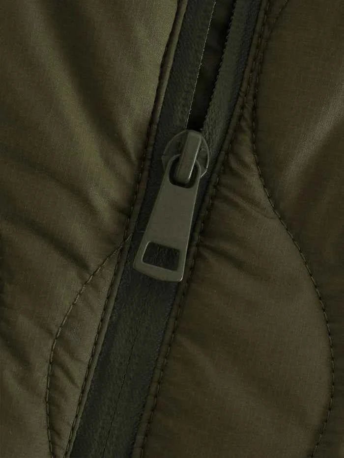 Damska pikowana kurtka typu peleryna ze stójką-Jacket for women-Olave