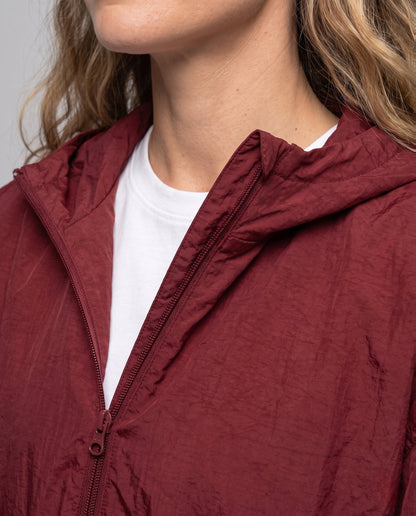Damski wiatrówka z kapturem i zapięciem na zamek-Jacket for women-Olave