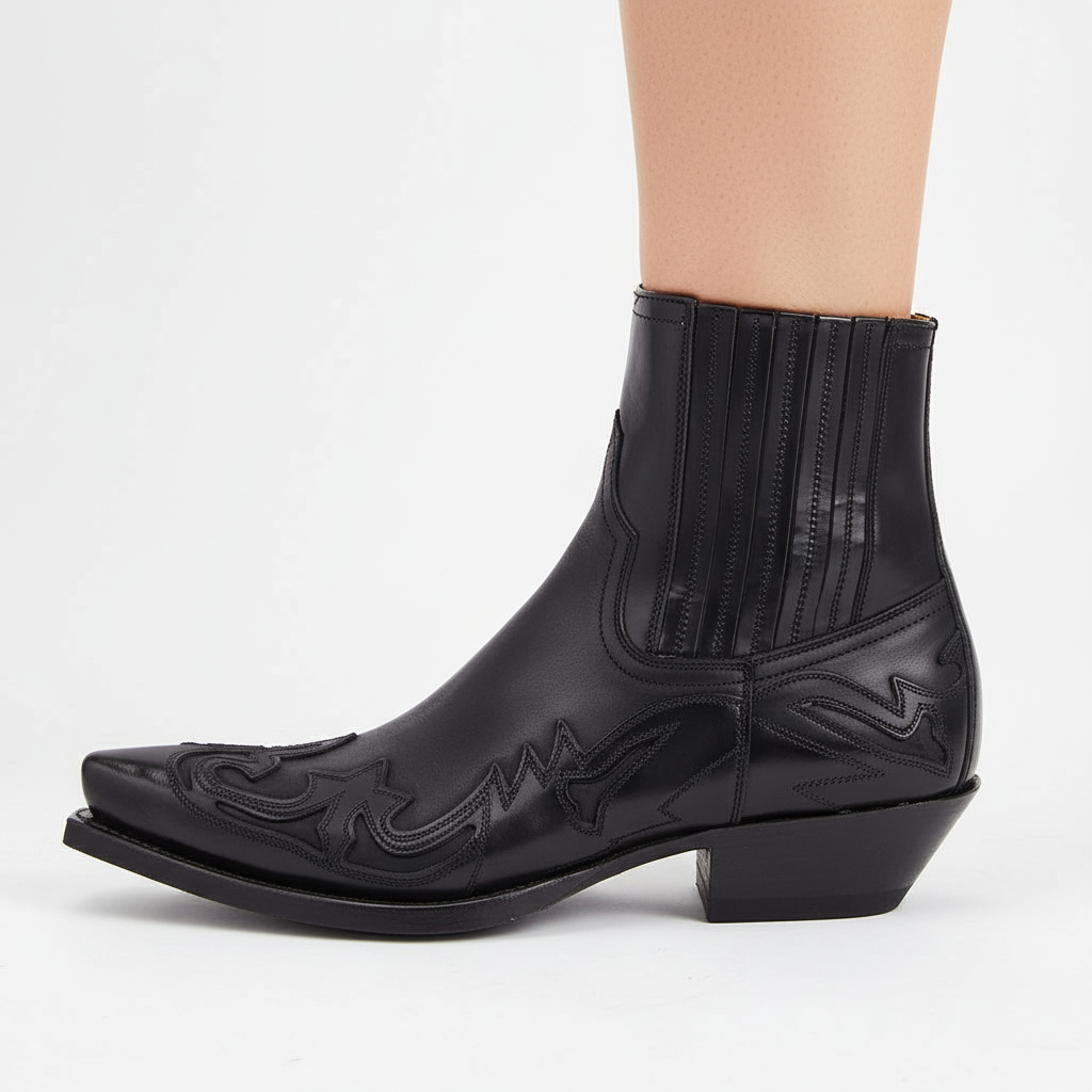 Damskie kowbojki z ozdobnymi szwami-Footwear for women-Olave