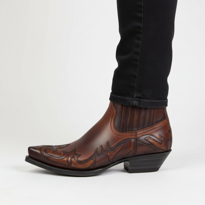 Damskie kowbojki z ozdobnymi szwami-Footwear for women-Olave