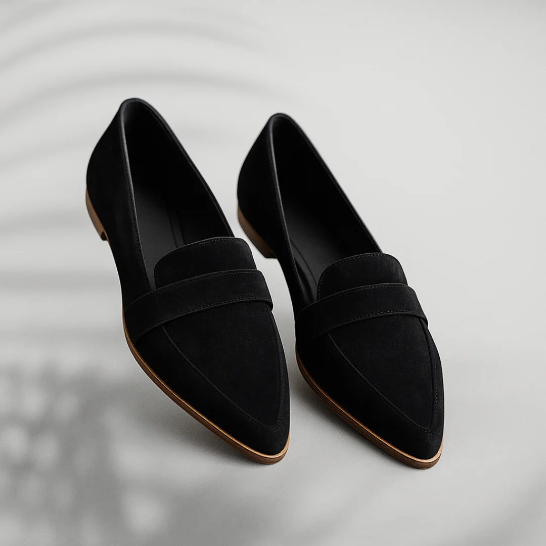 Damskie mokasyny w szpic z ozdobnym paskiem-Footwear for women-Olave