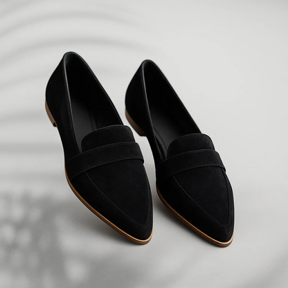 Damskie mokasyny w szpic z ozdobnym paskiem-Footwear for women-Olave