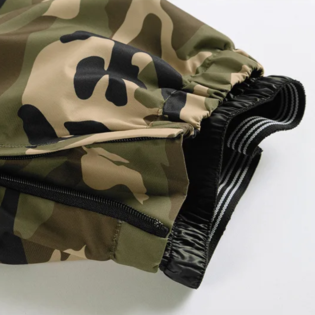 Damskie spodnie snowboardowe cargo w kamuflaż-Pants for Women-Olave