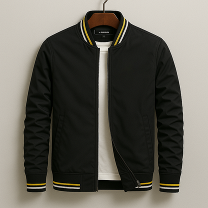 Męska kurtka bomberka z prążkowanym wykończeniem-Jackets for men-Olave