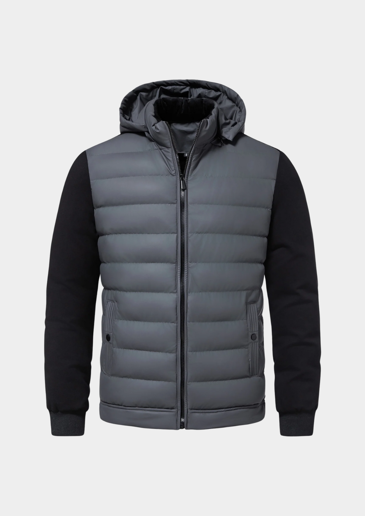 Męska kurtka hybrydowa typu puffer z kapturem-Jackets for men-Olave