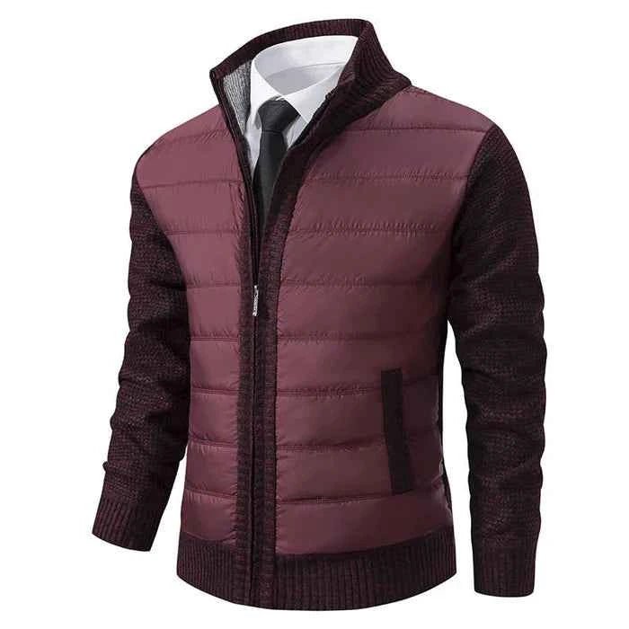 Męska kurtka hybrydowa z dzianiny i pikowania-Jackets for men-Olave