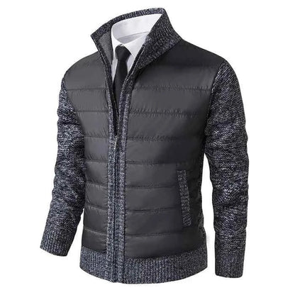 Męska kurtka hybrydowa z dzianiny i pikowania-Jackets for men-Olave