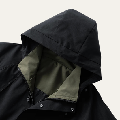 Męska kurtka użytkowa z kapturem i kontrastową podszewką-Jackets for men-Olave