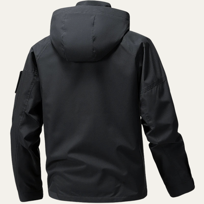 Męska kurtka użytkowa z kapturem i kontrastową podszewką-Jackets for men-Olave