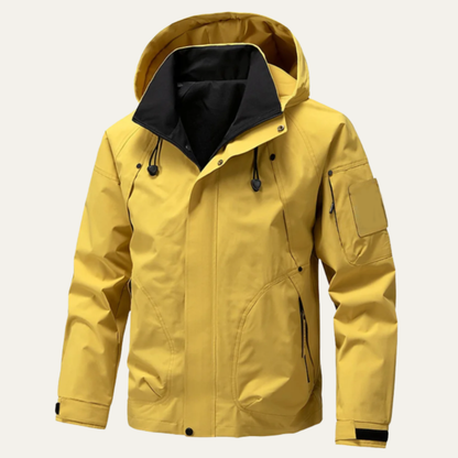 Męska kurtka użytkowa z kapturem i kontrastową podszewką-Jackets for men-Olave
