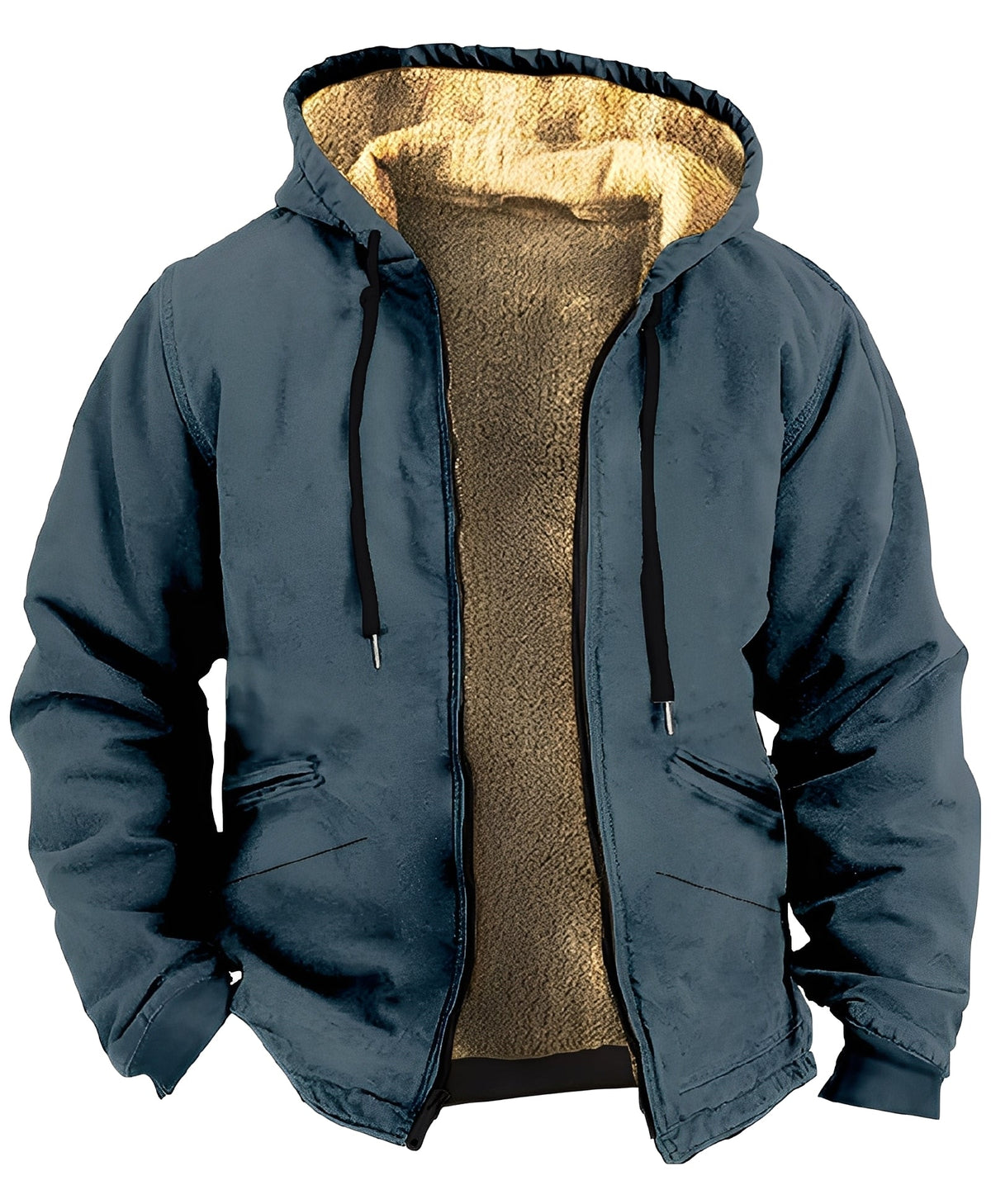 Męska kurtka z kapturem w geometryczny wzór-Jackets for men-Olave