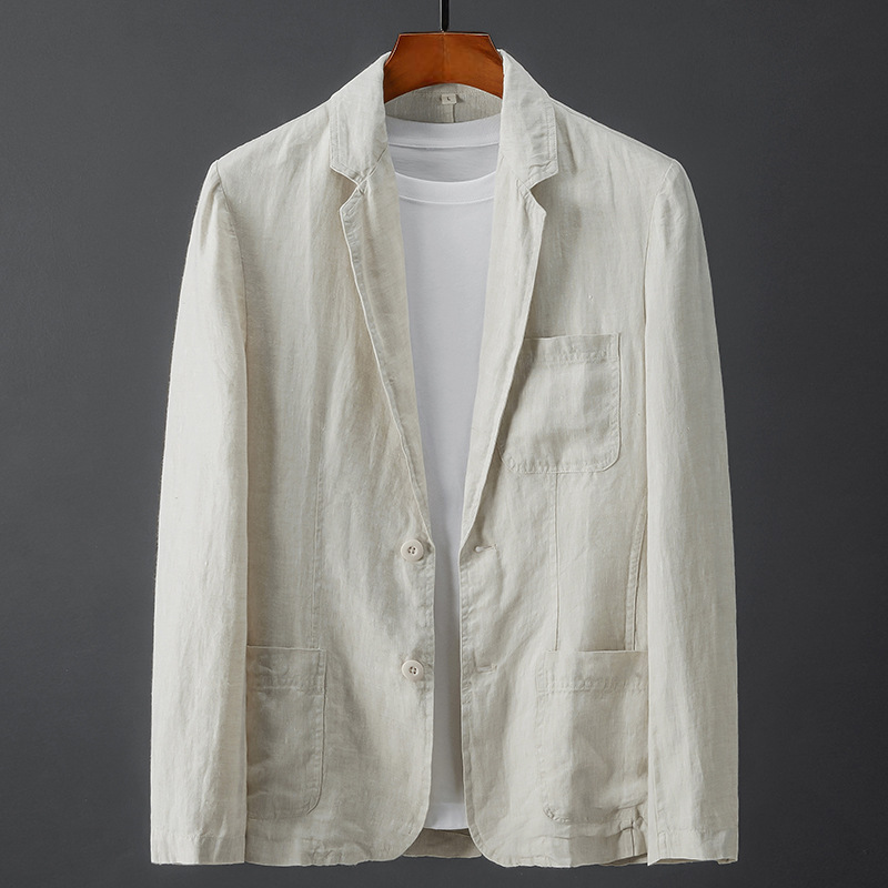 Męska marynarka z naszywanymi kieszeniami-Blazer for men-Olave