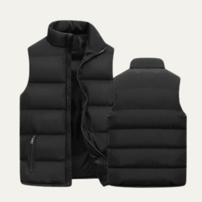 Męska pikowana kamizelka z kieszeniami na zamek-Vests for men-Olave