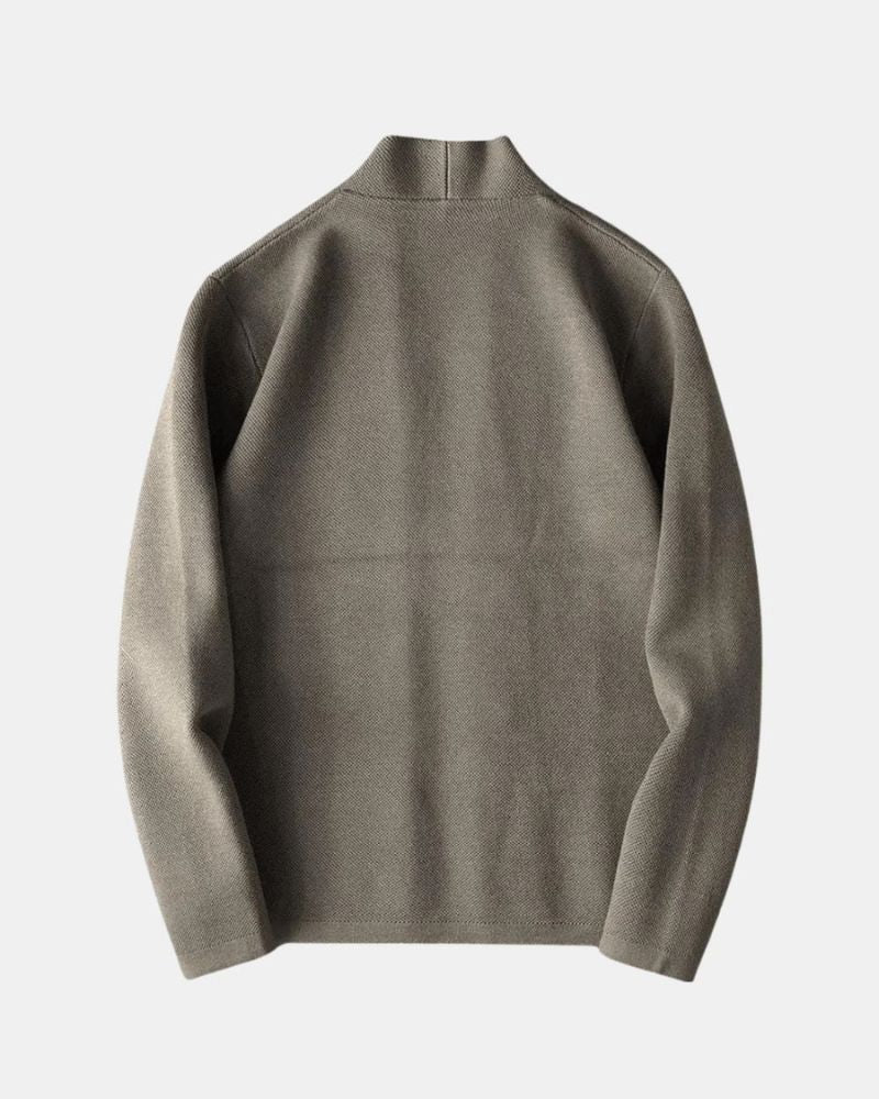 Męski kardigan dzianinowy z dekoltem w serek i zapięciem na guziki-Cardigan for men-Olave
