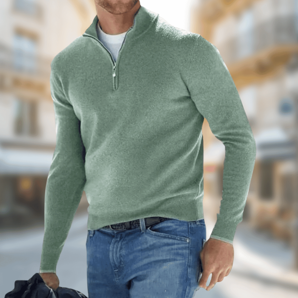 Męski sweter z zamkiem pod szyją-Sweaters for men-Olave