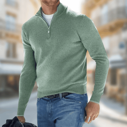 Męski sweter z zamkiem pod szyją-Sweaters for men-Olave