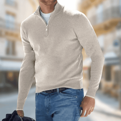 Męski sweter z zamkiem pod szyją-Sweaters for men-Olave