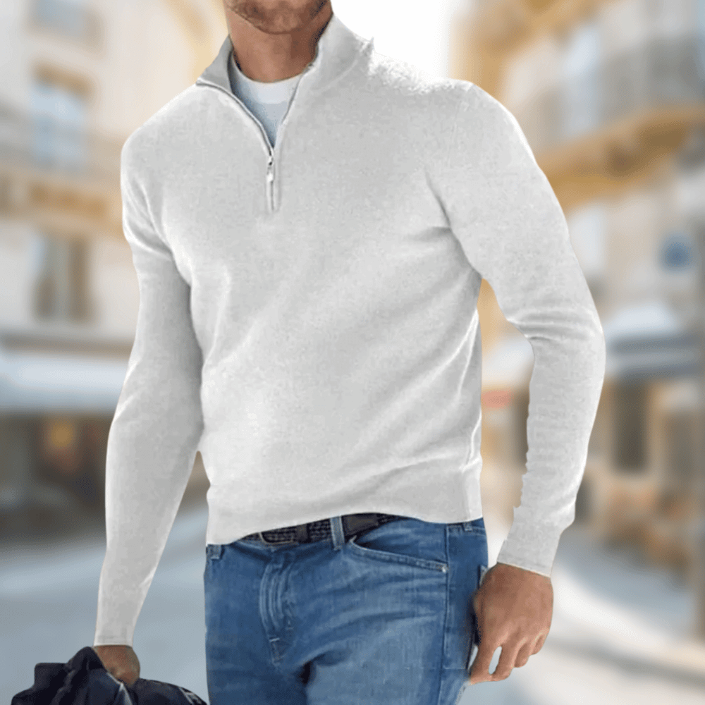 Męski sweter z zamkiem pod szyją-Sweaters for men-Olave