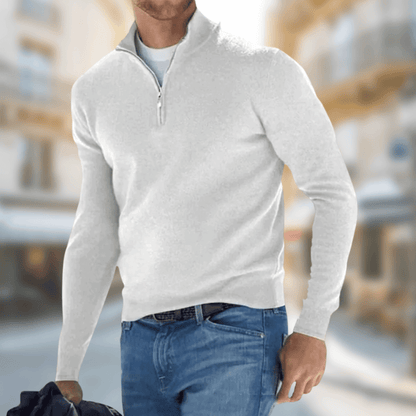Męski sweter z zamkiem pod szyją-Sweaters for men-Olave