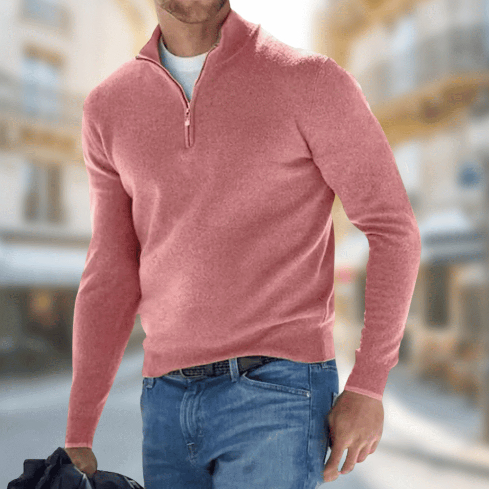 Męski sweter z zamkiem pod szyją-Sweaters for men-Olave