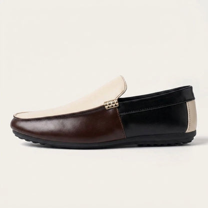 Męskie dwukolorowe mokasyny wsuwane-Footwear for men-Olave
