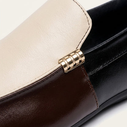 Męskie dwukolorowe mokasyny wsuwane-Footwear for men-Olave