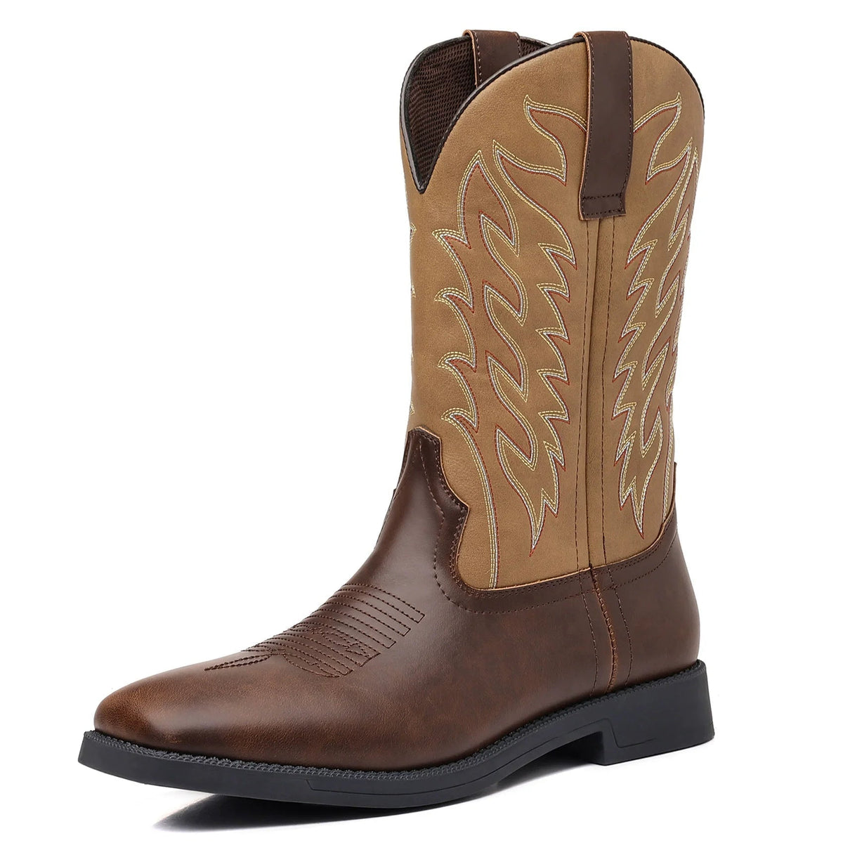 Męskie kowbojki w stylu western z haftowaną cholewką-Footwear for men-Olave