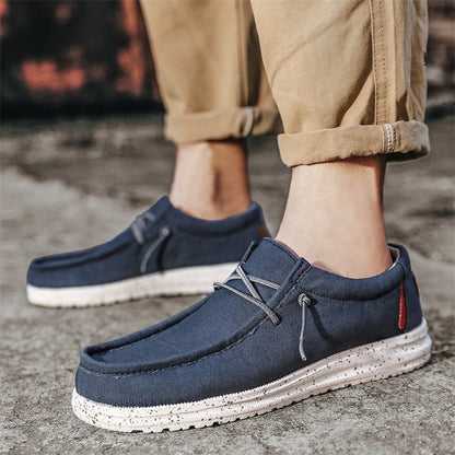 Męskie mokasyny wsuwane z nakrapianą podeszwą-Footwear for men-Olave