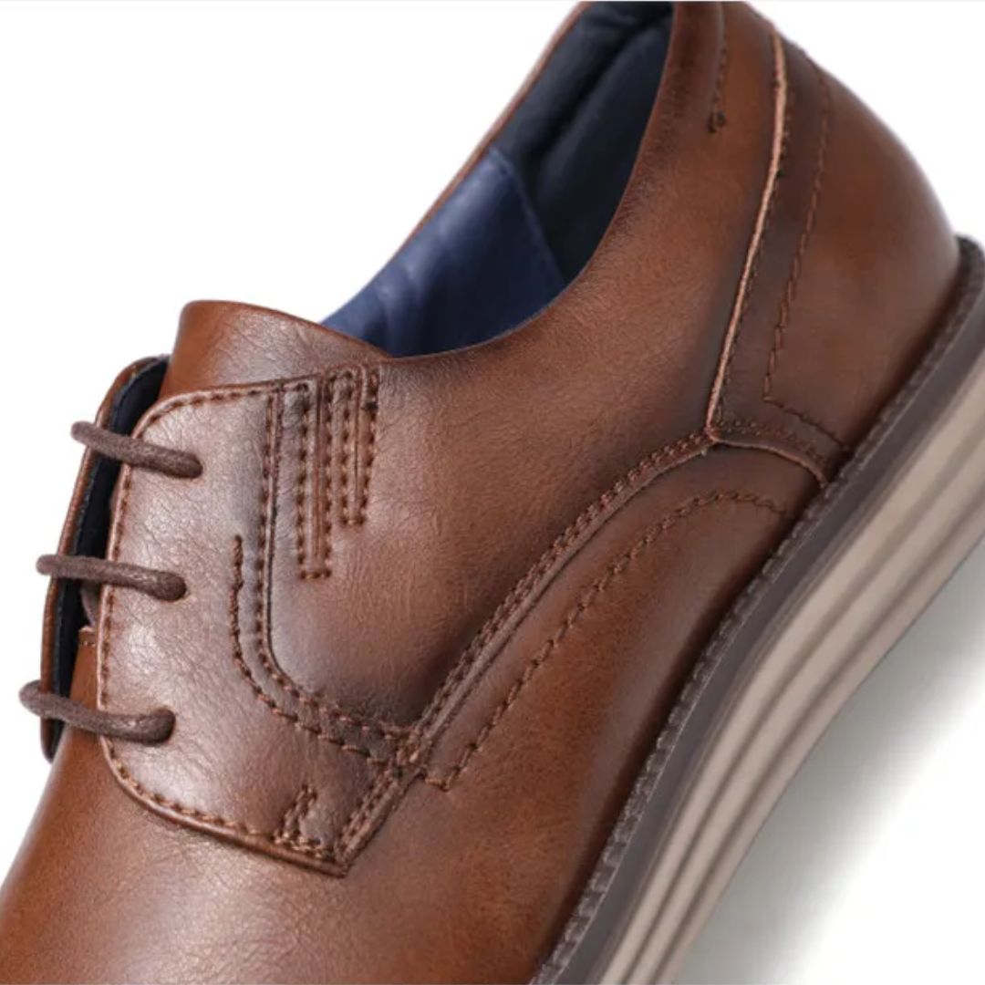 Męskie sneakersy typu derby sznurowane z kontrastową podeszwą-Footwear for men-Olave