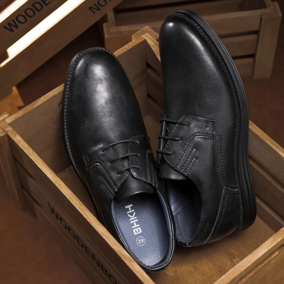 Męskie sneakersy typu derby sznurowane z kontrastową podeszwą-Footwear for men-Olave