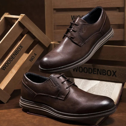Męskie sneakersy typu derby sznurowane z kontrastową podeszwą-Footwear for men-Olave