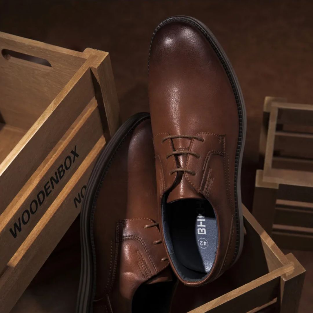 Męskie sneakersy typu derby sznurowane z kontrastową podeszwą-Footwear for men-Olave