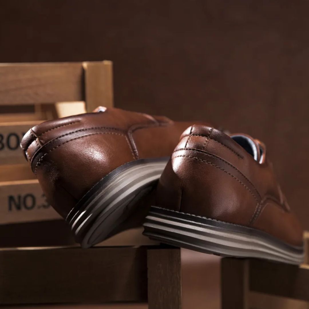 Męskie sneakersy typu derby sznurowane z kontrastową podeszwą-Footwear for men-Olave