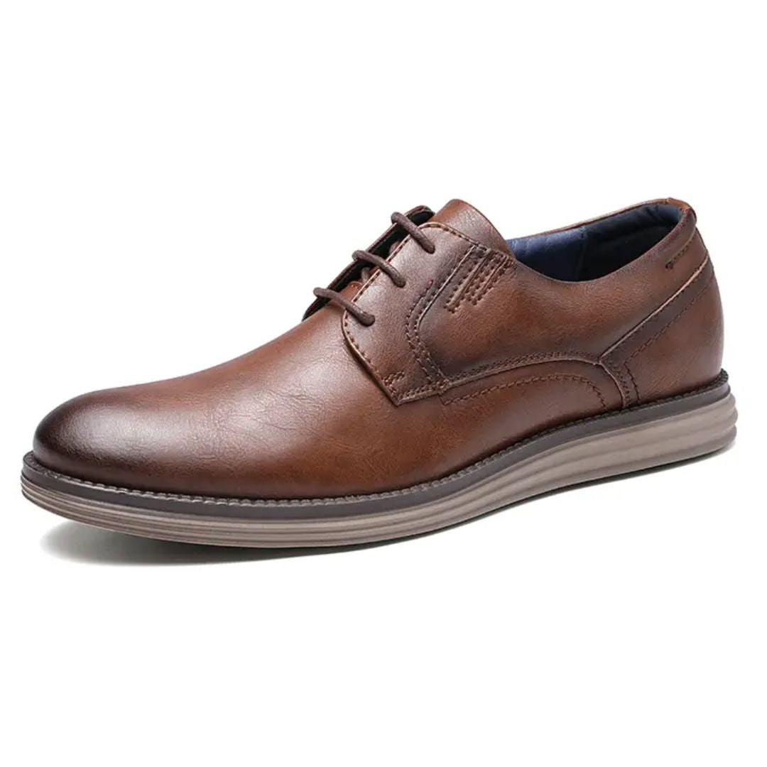 Męskie sneakersy typu derby sznurowane z kontrastową podeszwą-Footwear for men-Olave