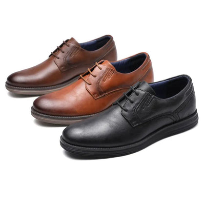 Męskie sneakersy typu derby sznurowane z kontrastową podeszwą-Footwear for men-Olave
