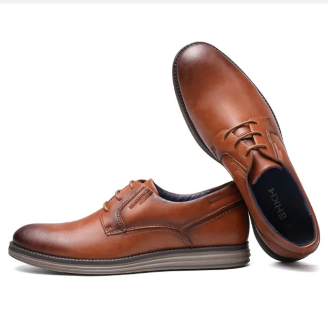 Męskie sneakersy typu derby sznurowane z kontrastową podeszwą-Footwear for men-Olave