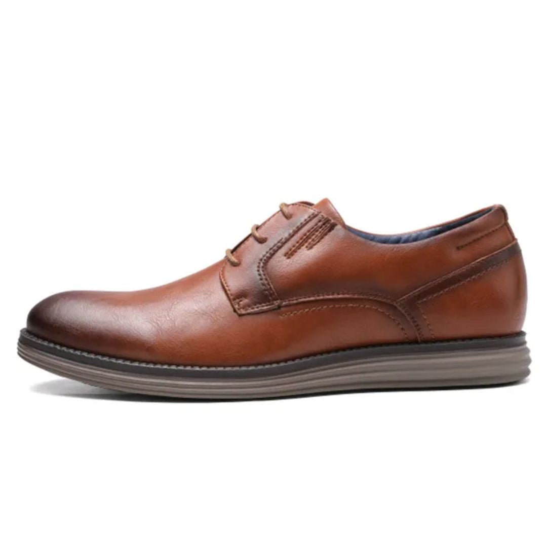 Męskie sneakersy typu derby sznurowane z kontrastową podeszwą-Footwear for men-Olave