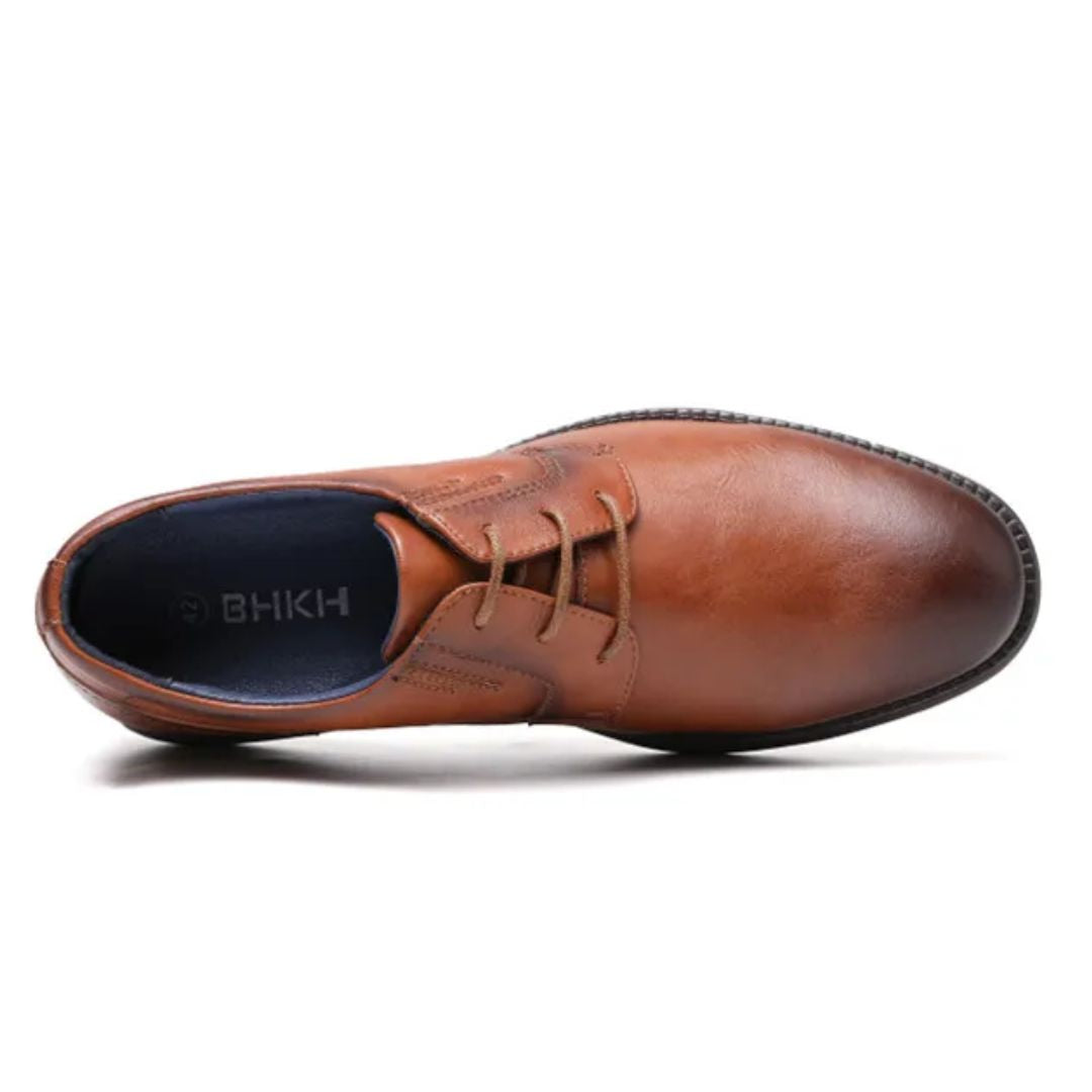 Męskie sneakersy typu derby sznurowane z kontrastową podeszwą-Footwear for men-Olave
