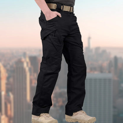 Męskie spodnie cargo z kieszeniami z klapkami-Pants for Men-Olave