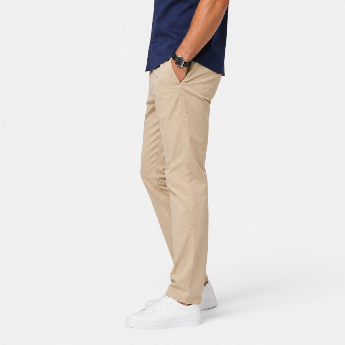 Męskie spodnie chino typu slim fit-Pants for Men-Olave