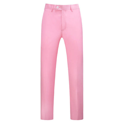 Męskie spodnie o kroju slim fit z zaprasowanym kantem-Pants for Men-Olave