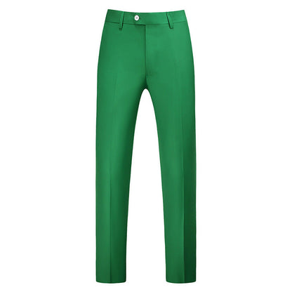 Męskie spodnie o kroju slim fit z zaprasowanym kantem-Pants for Men-Olave