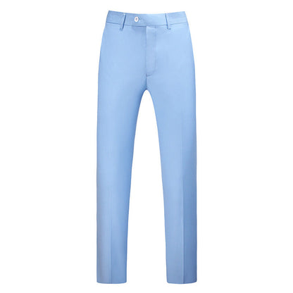 Męskie spodnie o kroju slim fit z zaprasowanym kantem-Pants for Men-Olave