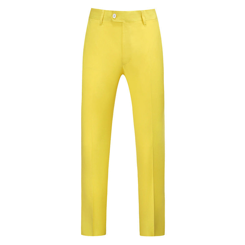 Męskie spodnie o kroju slim fit z zaprasowanym kantem-Pants for Men-Olave