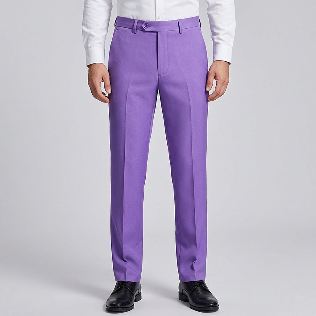 Męskie spodnie o kroju slim fit z zaprasowanym kantem-Pants for Men-Olave